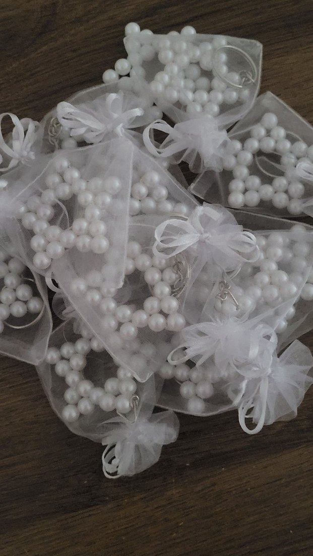 Beyaz Boncuklu Bohem Anahtarlık - Görsel 3