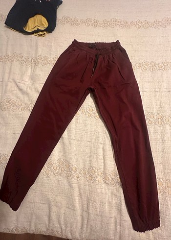 Bordo Erkek Rahat Kesim Jogger Pantolon