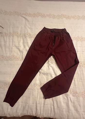 33 Beden Bordo Erkek Rahat Kesim Jogger Pantolon