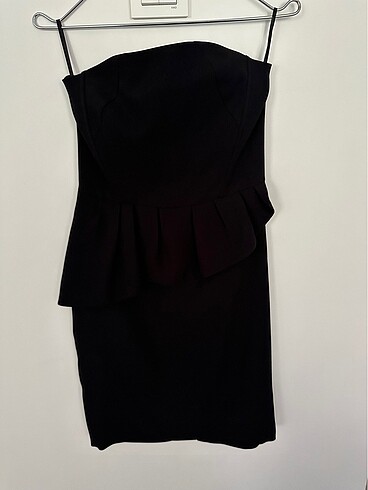 Sarar marka strapless kısa abiye - Görsel 7