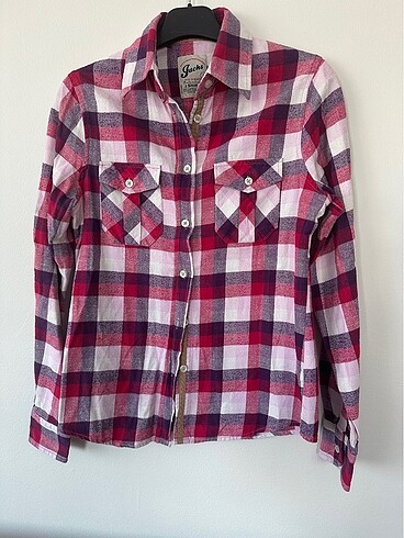 American Vintage Pembe ekoseli gömlek