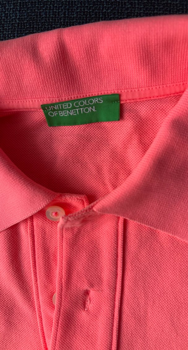 Neon Pembe Düğmeli Kısa Kollu Polo Tişört - Görsel 5