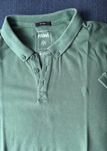 Erkek Yeşil Düğmeli Polo Tişört - Görsel 2