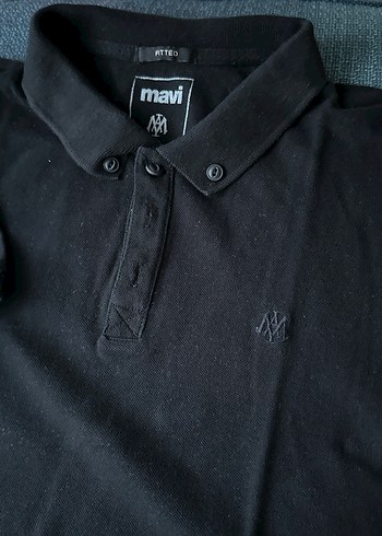 Erkek Siyah Polo Yaka Kısa Kollu Tişört - Görsel 3