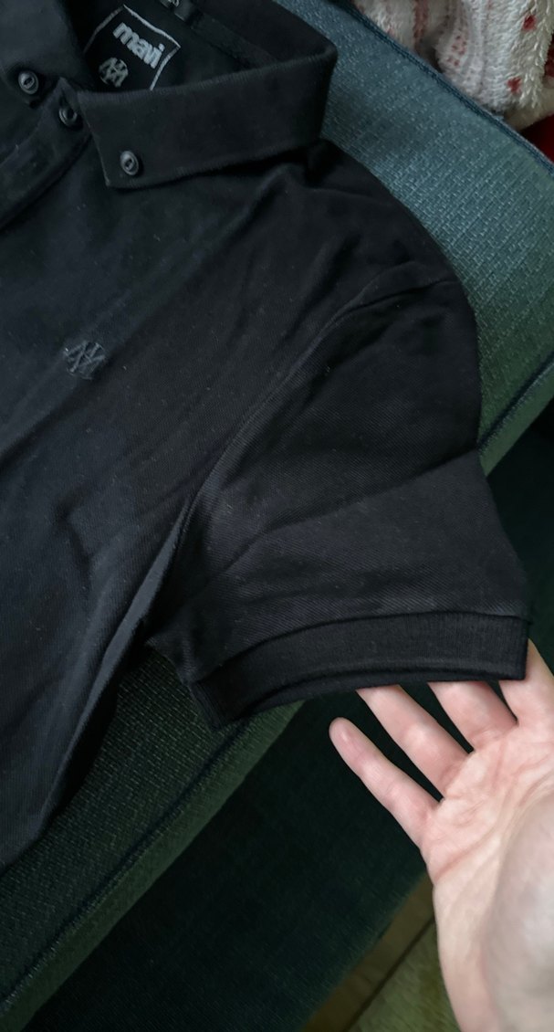 Erkek Siyah Polo Yaka Kısa Kollu Tişört - Görsel 5