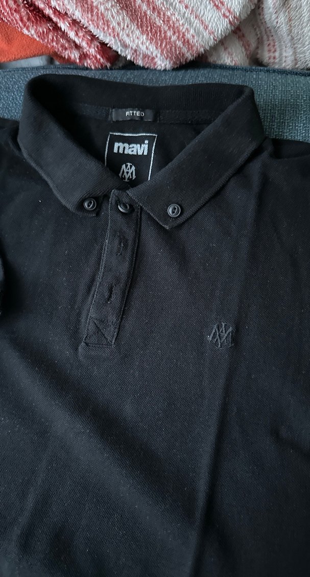 Erkek Siyah Polo Yaka Kısa Kollu Tişört - Görsel 3