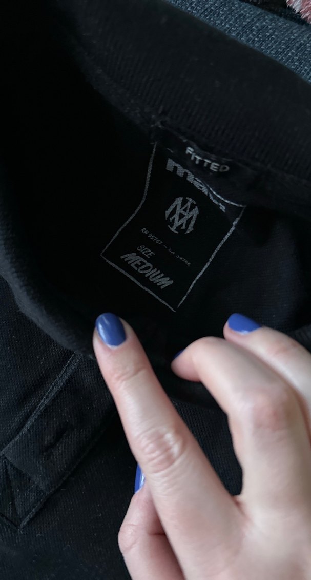 Erkek Siyah Polo Yaka Kısa Kollu Tişört - Görsel 4