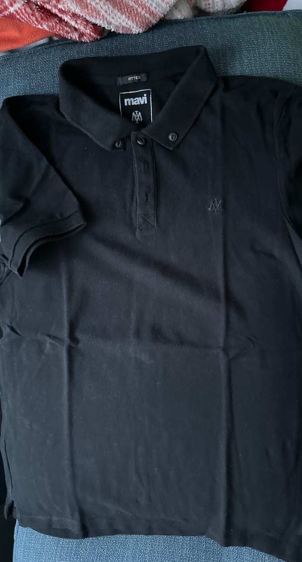 Erkek Siyah Polo Yaka Kısa Kollu Tişört - Görsel 2