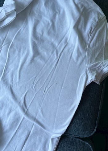 Pamuklu Beyaz Kısa Kollu Polo Tişört - Görsel 7