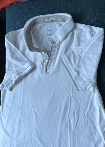 Pamuklu Beyaz Kısa Kollu Polo Tişört - Görsel 6