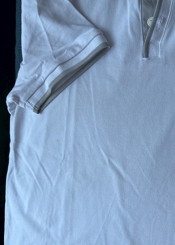 Pamuklu Beyaz Kısa Kollu Polo Tişört - Görsel 4