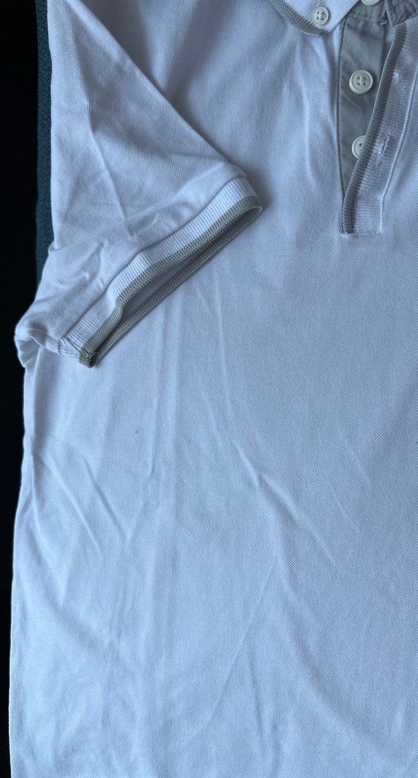 Pamuklu Beyaz Kısa Kollu Polo Tişört - Görsel 4