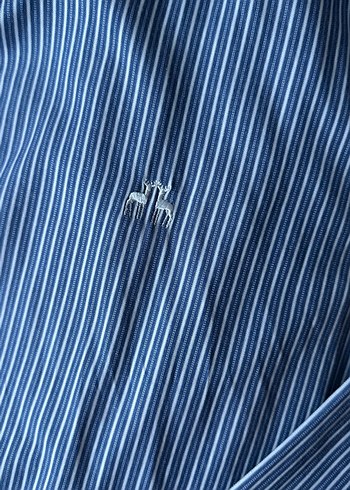 Mavi Çizgili Uzun Kollu Erkek Gömlek - Görsel 4