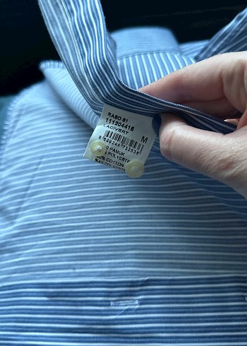 Mavi Çizgili Uzun Kollu Erkek Gömlek - Görsel 7