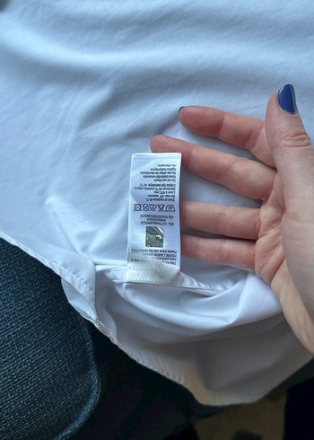 Düğmeli Beyaz Erkek Gömlek - Görsel 5