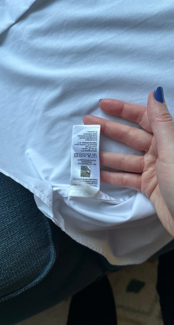 Düğmeli Beyaz Erkek Gömlek - Görsel 5