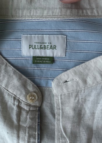 Bej Keten Erkek Gömlek Uzun Kollu - Görsel 4