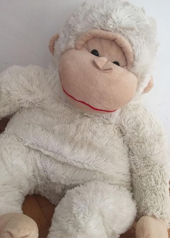 Beden Beyaz Peluş Maymun Oyuncak
