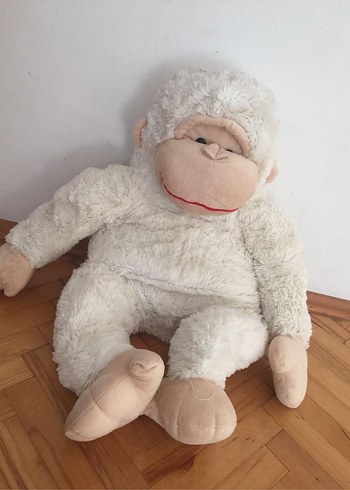 Beyaz Peluş Maymun Oyuncak