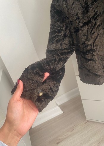 Zara Kahverengi Peluş Kürk Ceket