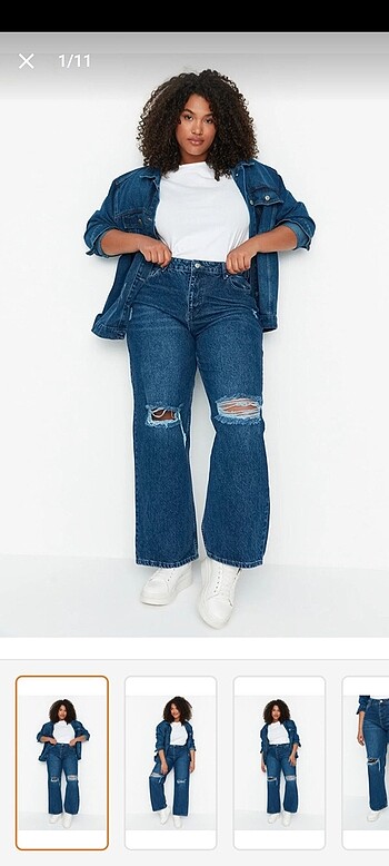 Trendyol curve wide leg jean