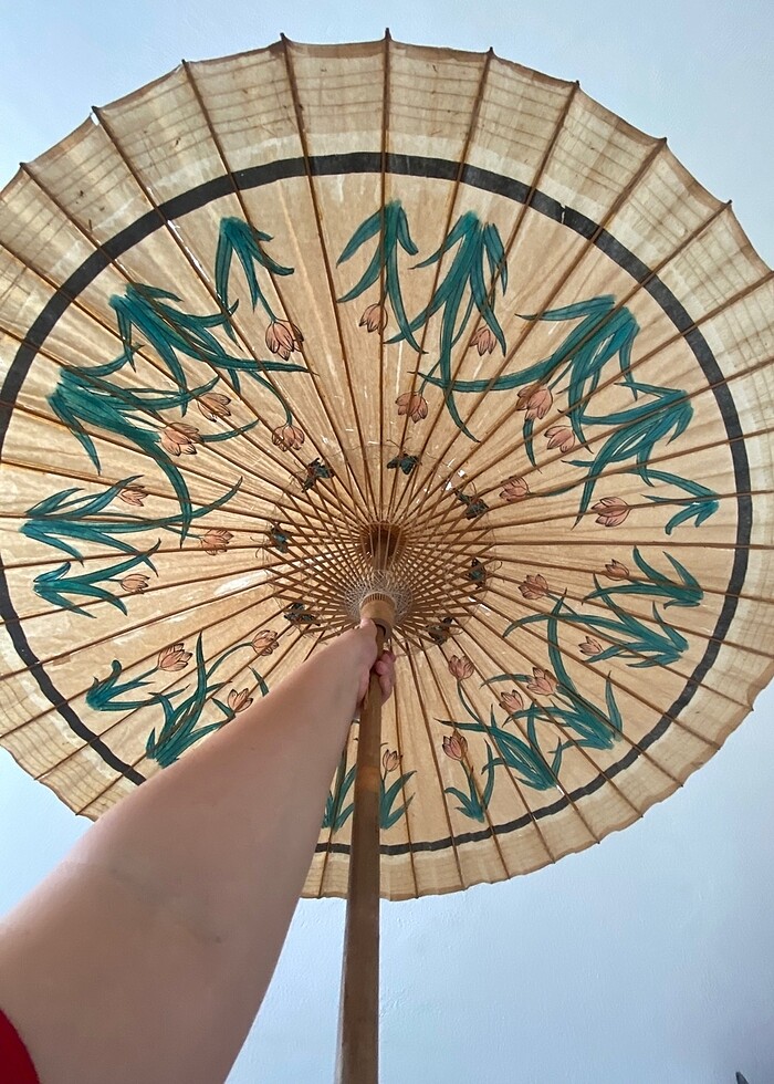 Antik kağıt şemsiye - Görsel 2