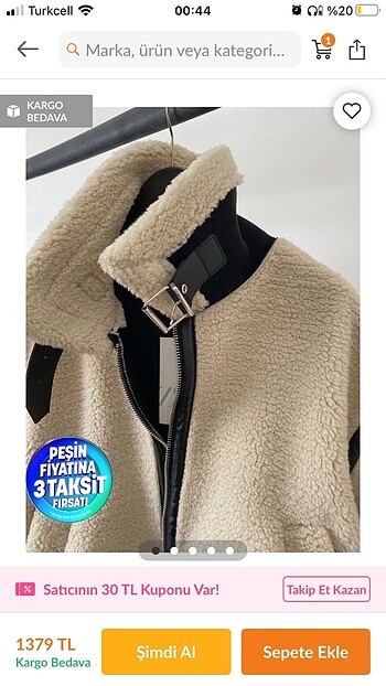 Zara Peluş mont