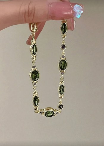 İşlemeli Zincir Detaylı Kadın Bileklik - Görsel 3