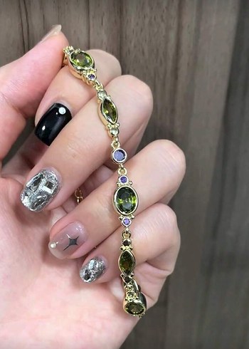 İşlemeli Zincir Detaylı Kadın Bileklik - Görsel 2