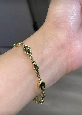 İşlemeli Zincir Detaylı Kadın Bileklik - Görsel 4