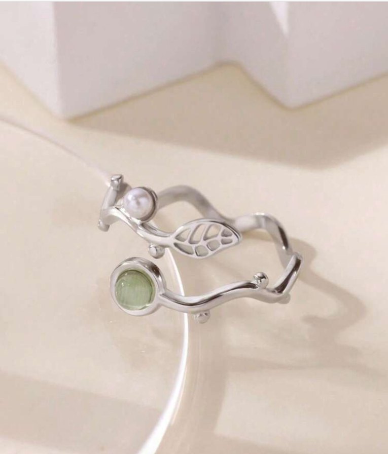 Altın Renkli Boncuklu Bohem Yüzük - Görsel 2