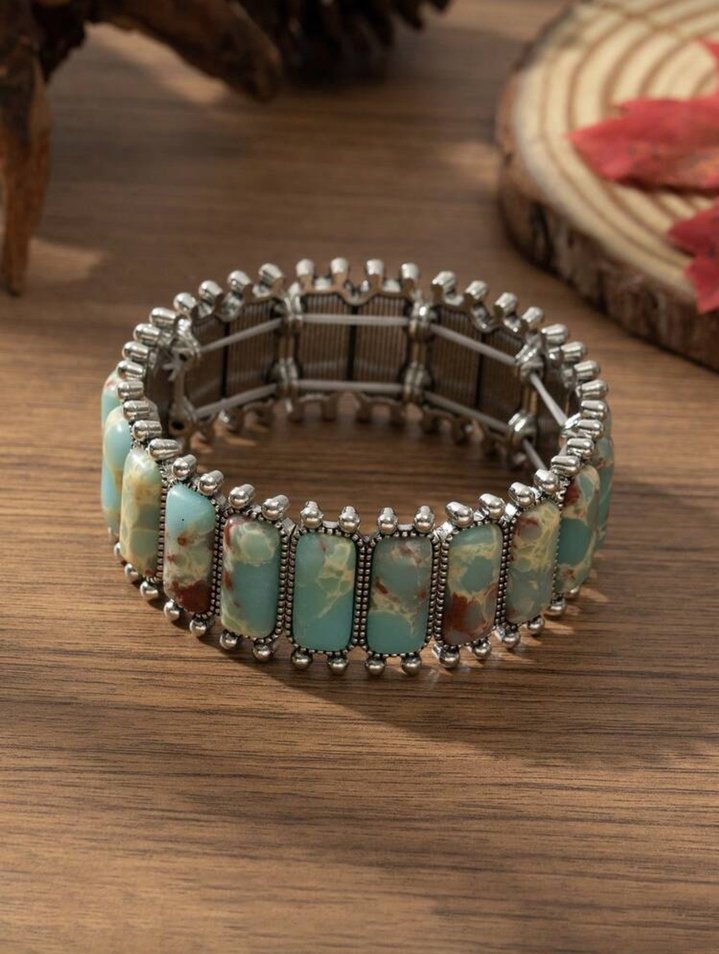 Turkuaz Bohem Bileklik - Görsel 4