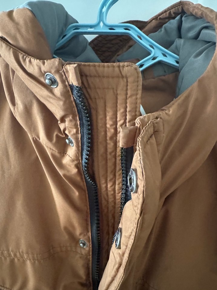 Kahverengi Kapüşonlu Erkek Çocuk Kaban - Görsel 3