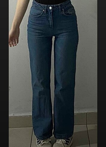 Yüksek Bel Wide Leg Jean