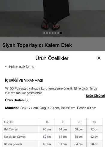 Siyah Toparlayıcı Kalem Midi Etek - Görsel 3