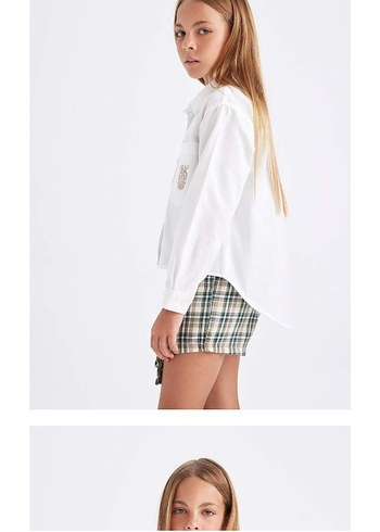 kız çocuk beyaz gömlek - Görsel 2