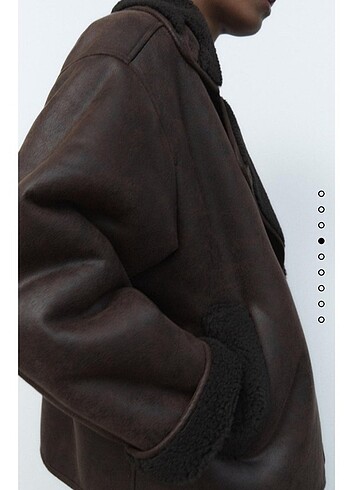 m Beden kahverengi Renk Zara astar detaylı deri ceket