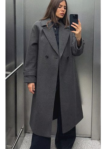 Zara Yumuşak Dokulu Oversıze Kaban