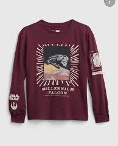 GAP marka erkek çocuk star wars grafik baskılı sweatshirt