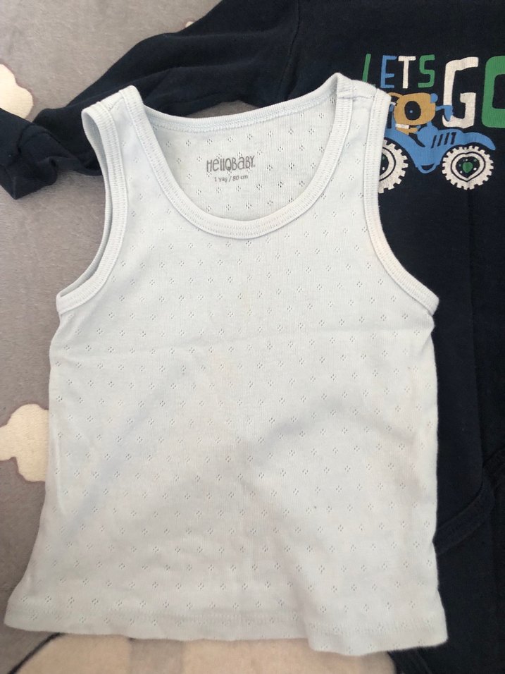 Erkek çocuk çıtçıtlı badi zıbın - Görsel 2