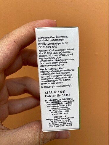 Diğer Nane uçucu yağı