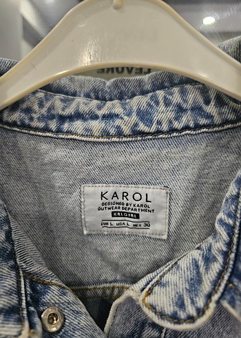 l Beden Düğmeli Gri Batik Desenli Kolsuz Kadın Denim elbise