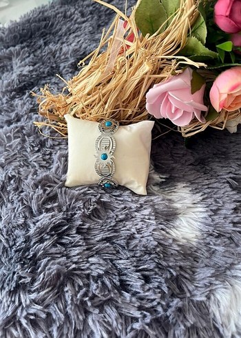 Turkuaz Taşlı güneş simgeli Kadın Bileklik - Görsel 2