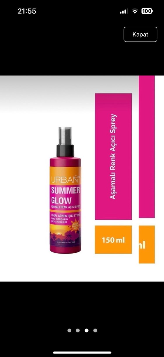 Urban Care Summer Glow Saç Spreyi - Görsel 3