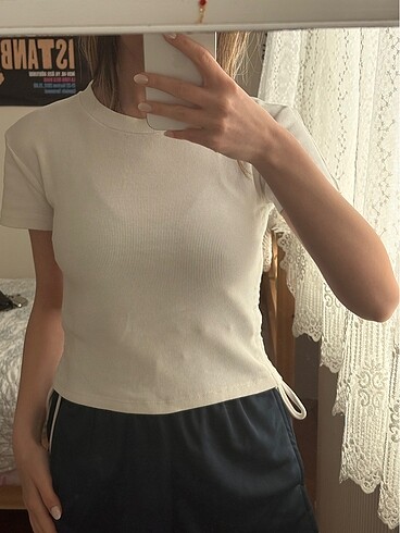 Beyaz tişört / yazlık tişört / crop