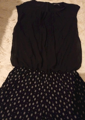 Siyah Kolsuz Mini Kadın Tulum - Görsel 2