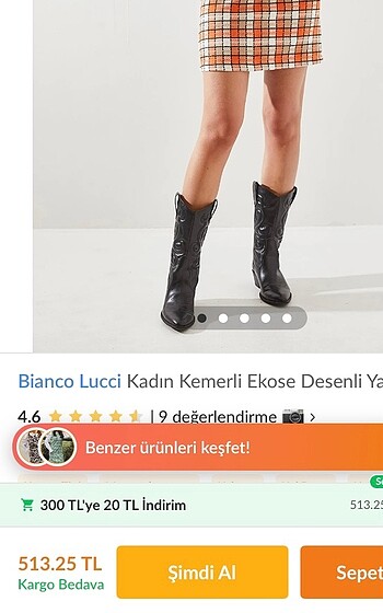 s Beden çeşitli Renk gömlek detaylı kemerli ekose vintage elbise