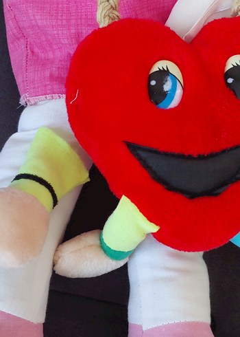 Diğer Renkli Kalp Figürlü Peluş Oyuncak