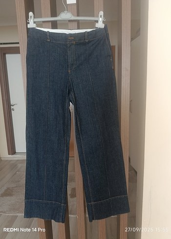 m Beden Kadın Lacivert Denim Regular Fit Pantolon