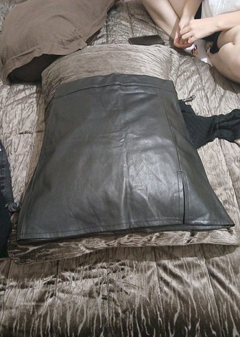 Kadın Gri Deri  etek kase etek kot şort hepsi s beden - Görsel 3